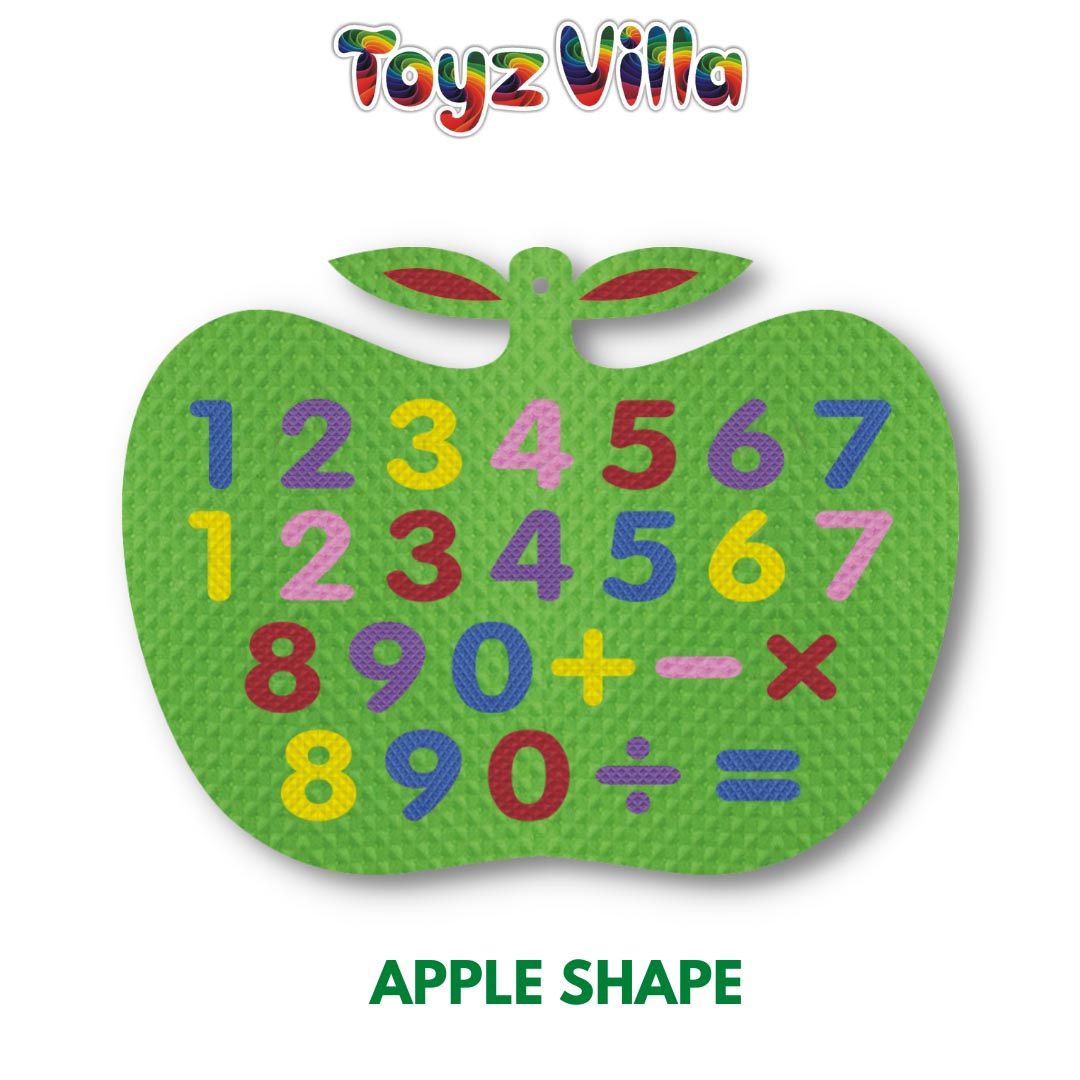 Apple shape learning board numbers