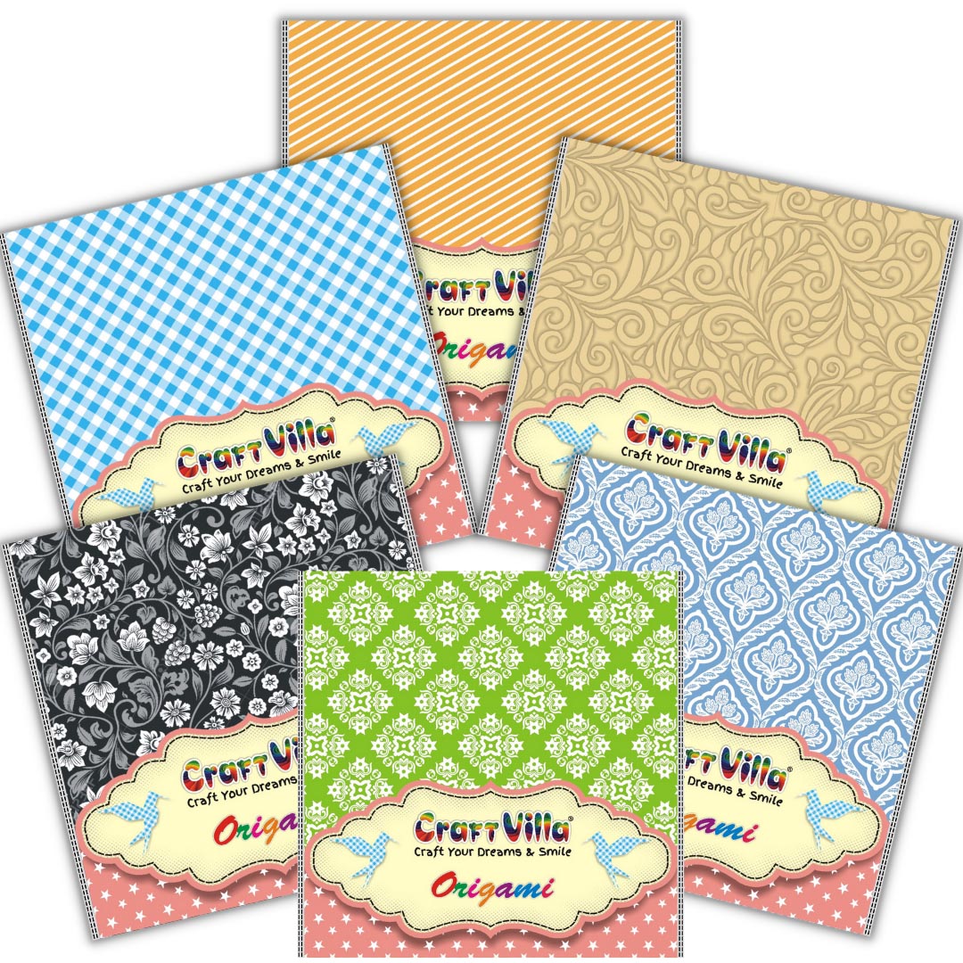 Craft Villa Pack of 6 Origami Printed Sheets for Kids
