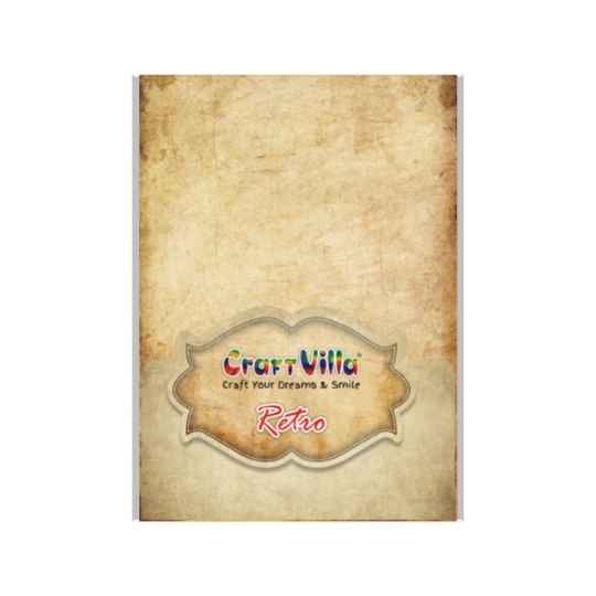 Craft Villa Retro A4 Size Vintage Paper Pack of 20 Sheets