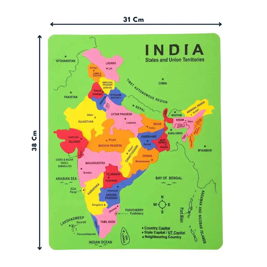 toyzvilla map of india puzzles