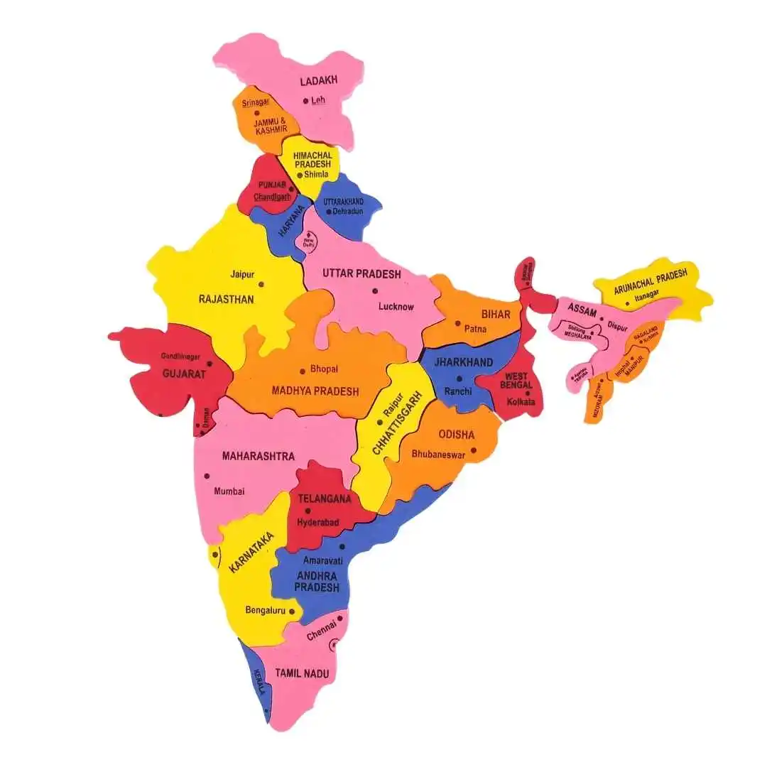 toyzvilla map of india puzzles