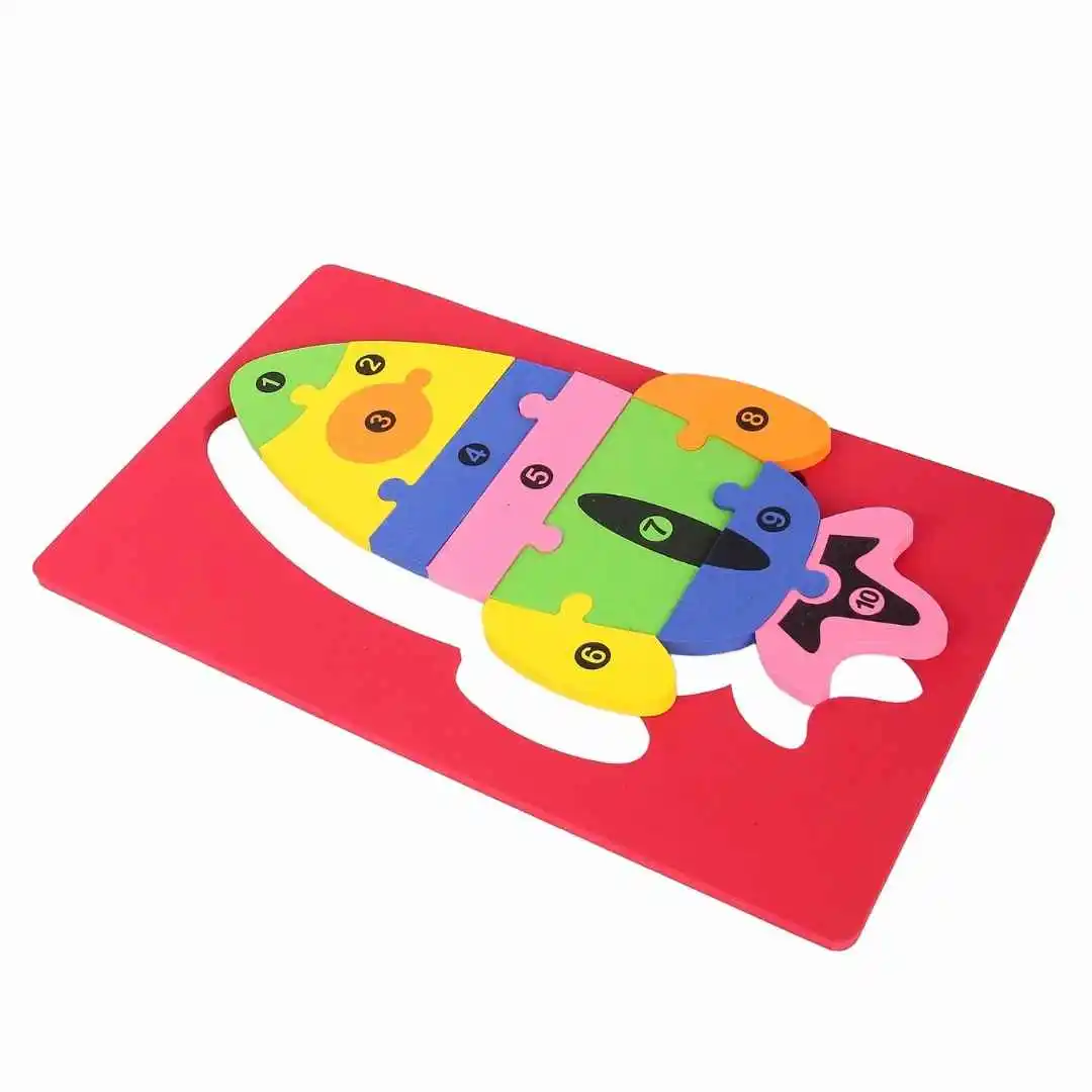 Toyz Villa Rocket School Puzzle for Kids. Learn & Play Numbers with Eva Foam School Puzzle, Multicolor.